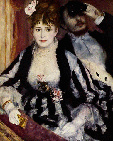 reproductie La loge van Pierre-Auguste Renoir